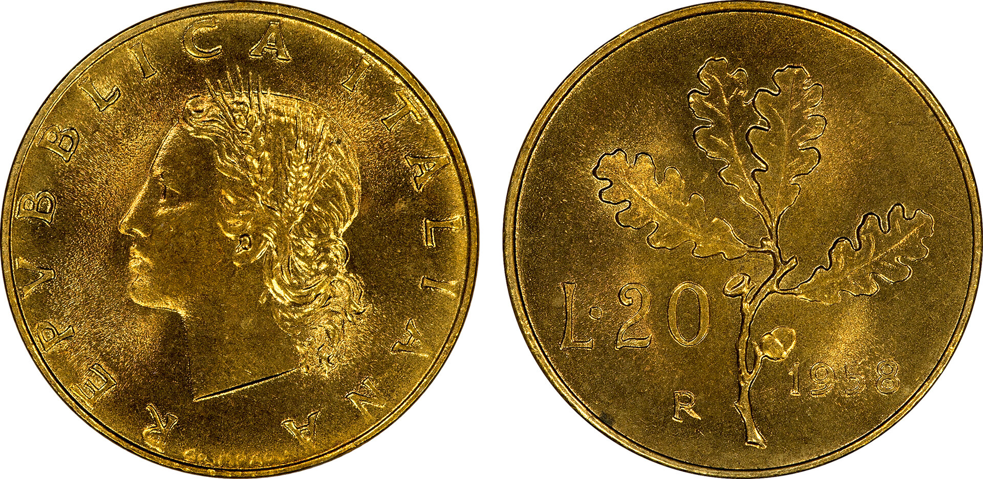 188 - Italy 1958 R 20 Lire.jpg