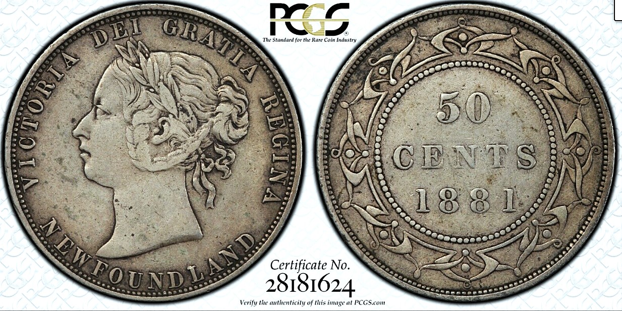 1881 PCGS VF35 Newfoundland 50C Truview.jpg