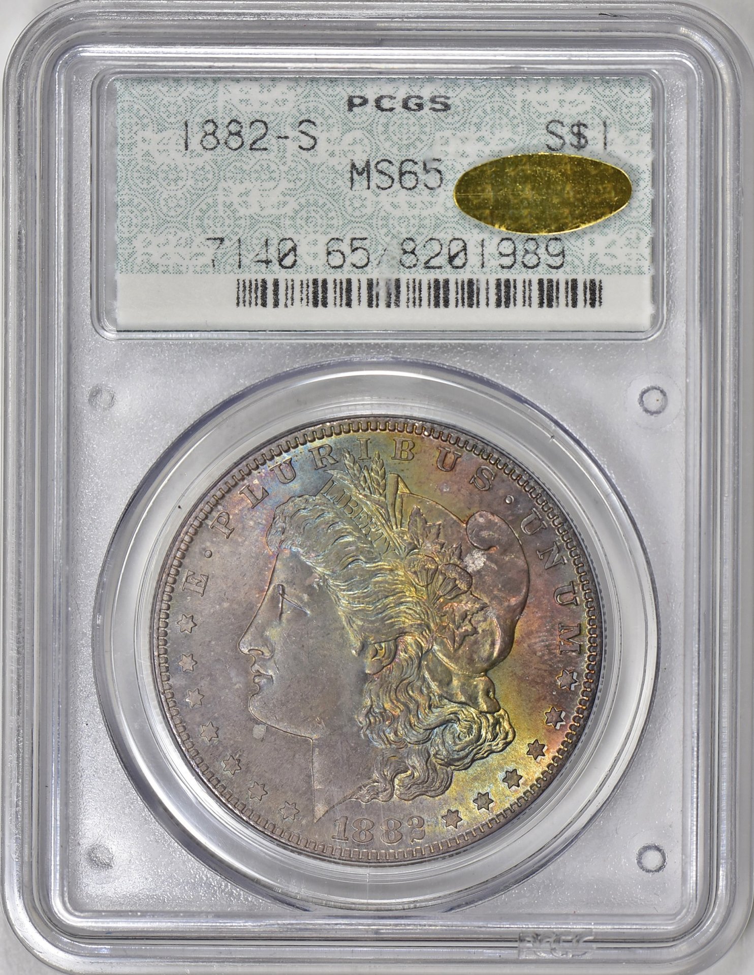 1882-S Morgan Dollar PCGS Doily Front.jpg