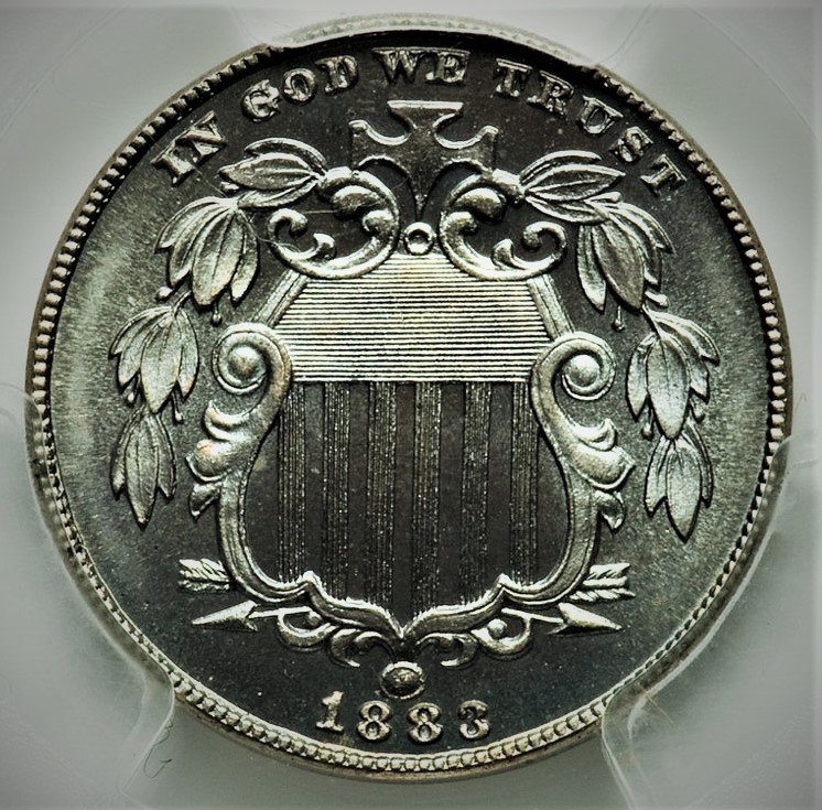 1883 Shield Nickel PCGS CAC PF 67+ Obv.jpg