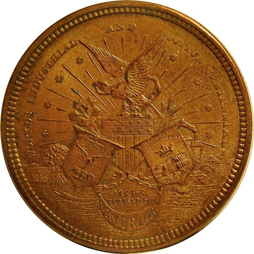 1884-5NewOrleansIndustrialAndCottonCentennialExpositionMedalOBV.jpg
