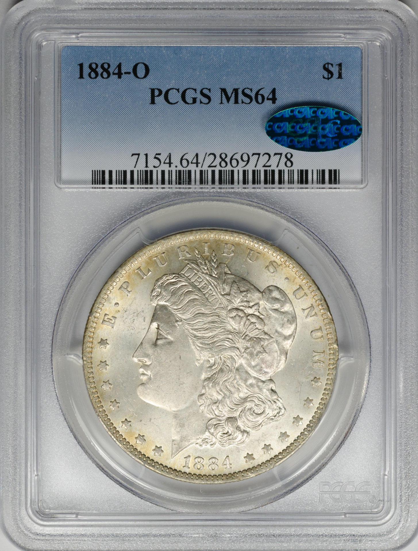 1884 O 1 MS64 PCGS 28697278 CAC Obv Slab.JPG