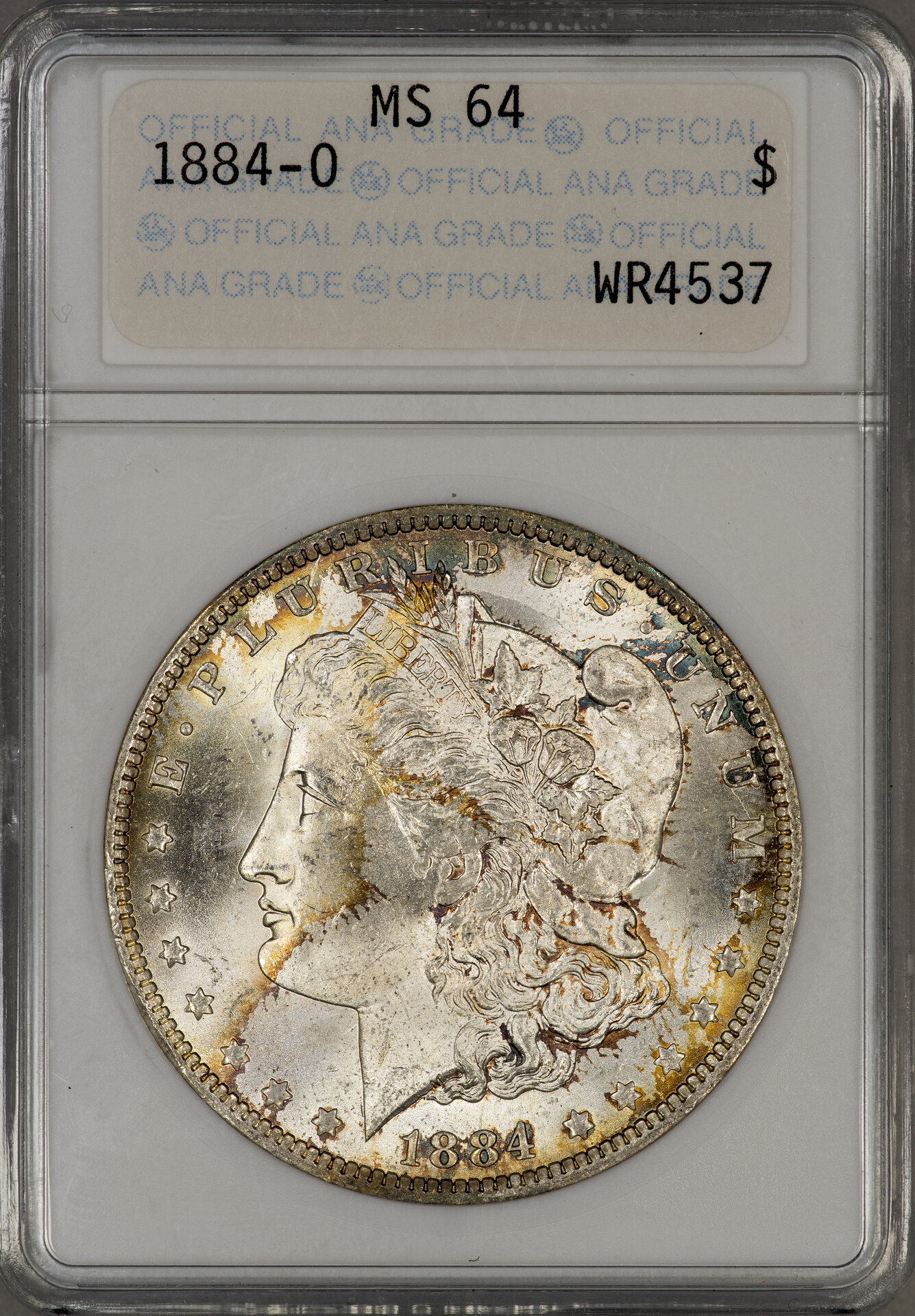 1884 O Morgan Dollar ANACS MS64 Slab - Obverse.jpg