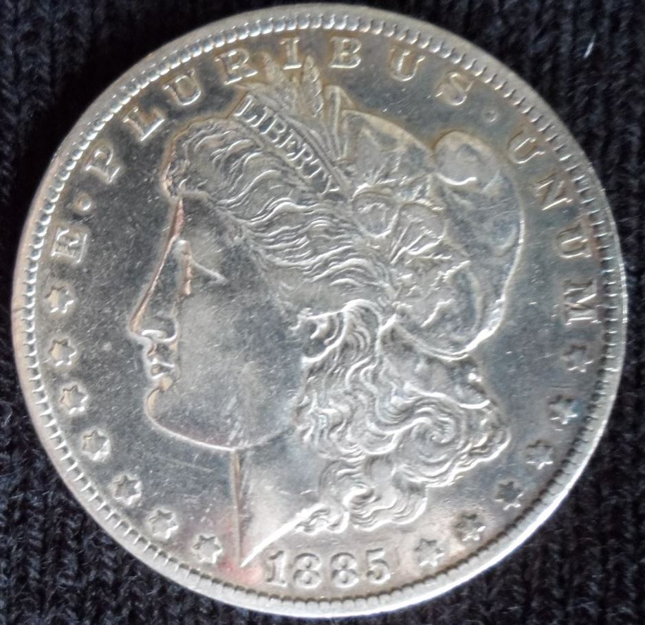 1885 O Morgan Silver Dollar Obverse.JPG