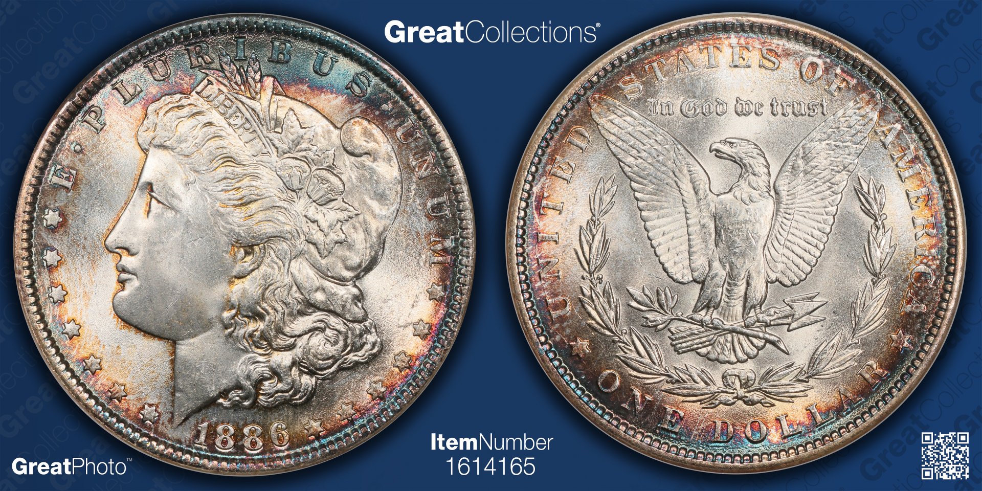 1886 $1 SILVER DOLLARS - MORGAN LIBERTY HEAD NGC MS63 242972-002 CAC GC GreatPhoto.jpg