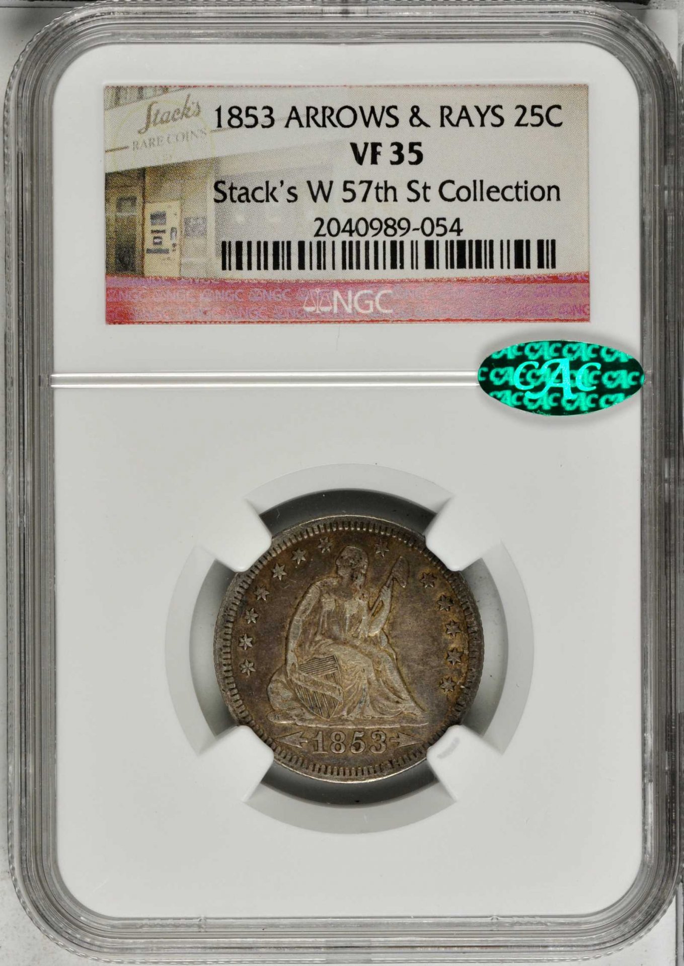 1886 10C DIME - SEATED LIBERTY, LEGEND OBVERSE PCGS MS63 18737712 CAC Obv Slab.JPG