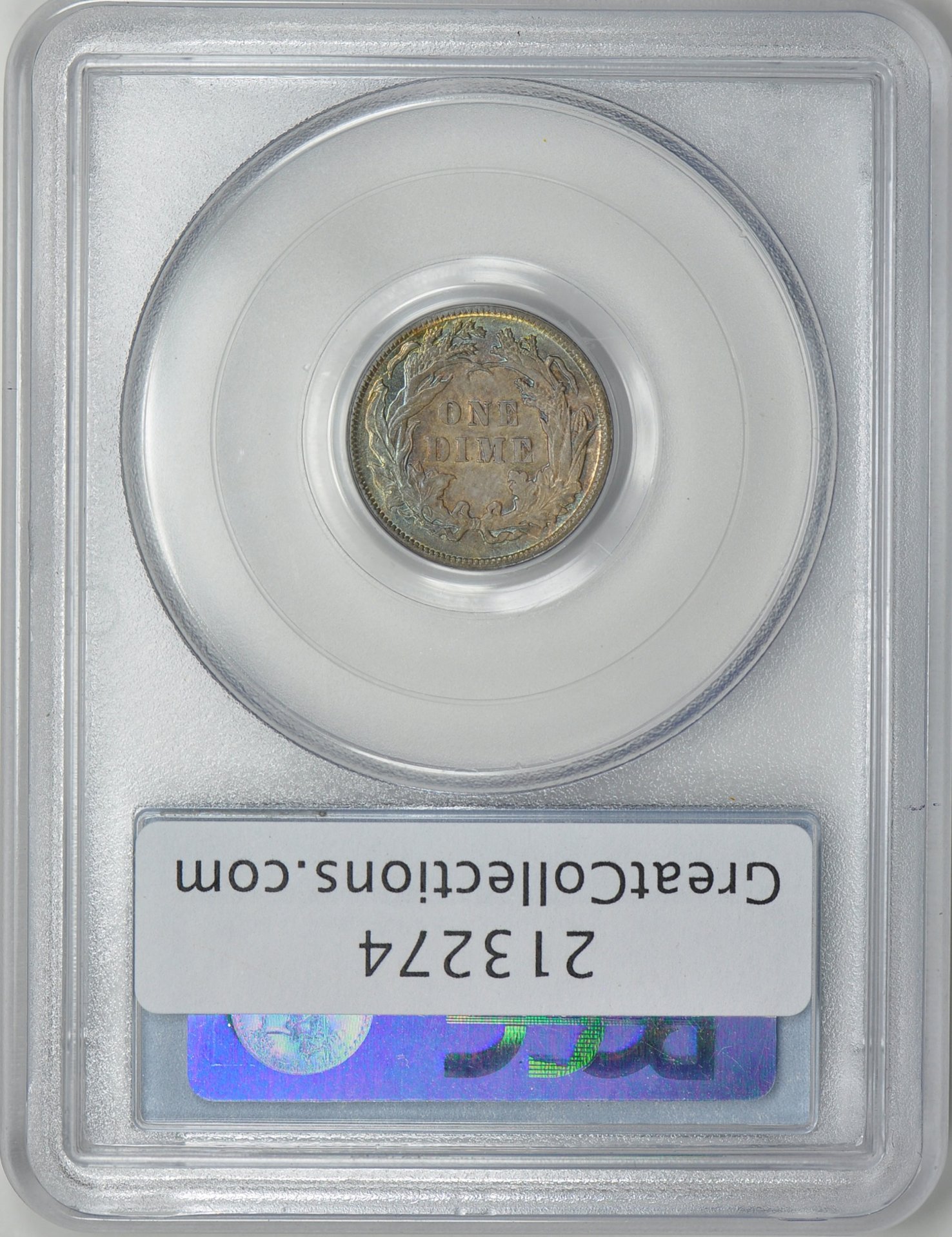 1886 10C DIME - SEATED LIBERTY, LEGEND OBVERSE PCGS MS63 18737712 CAC Rev Slab GC.jpg
