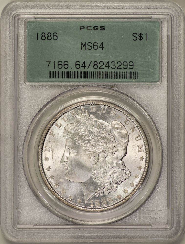 1886 Morgan Dollar PCGS MS64 OGH Slab - Obverse.jpg