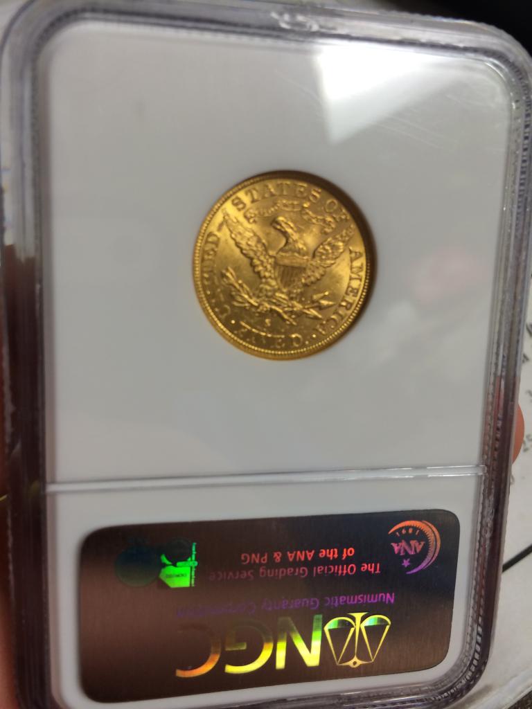 1886 S $5 HALF EAGLE - CORONET, MOTTO NGC MS62 3043534-013 CAC Rev Slab Seller.jpg