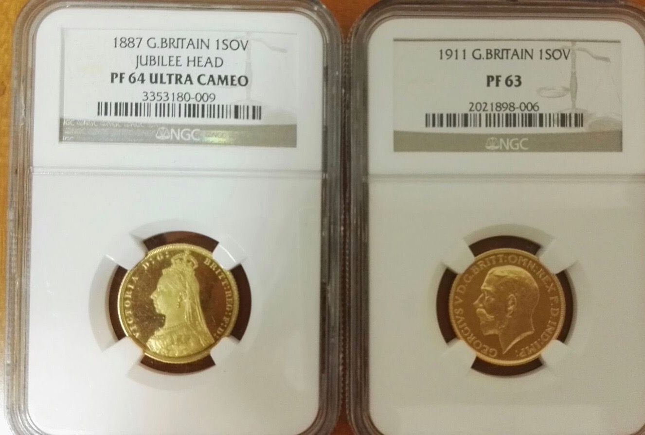 1887 Jubilee and 1911 Proof Sovereigns Obv.jpg