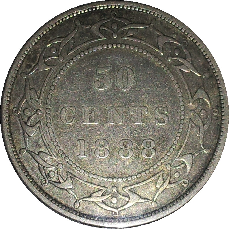 1888 Newfoundland Fifty Cent Rev.JPG