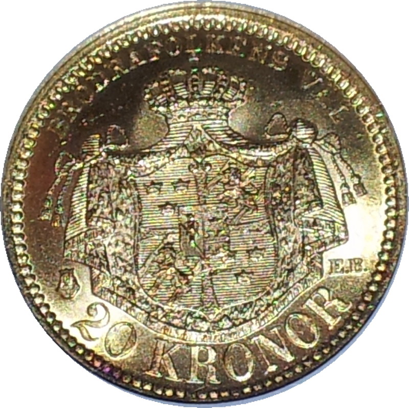 1889 EB Sweden Twenty Kronor Rev.JPG