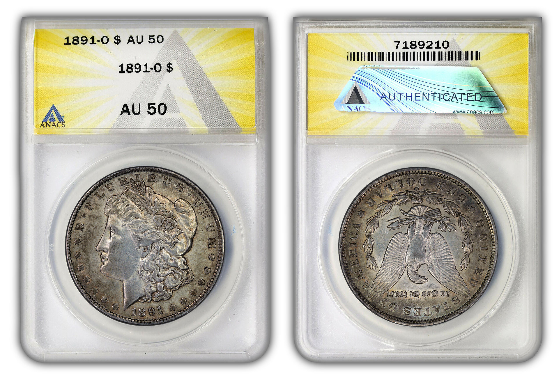 1891-O Morgan ANACS AU50 slab2.jpg