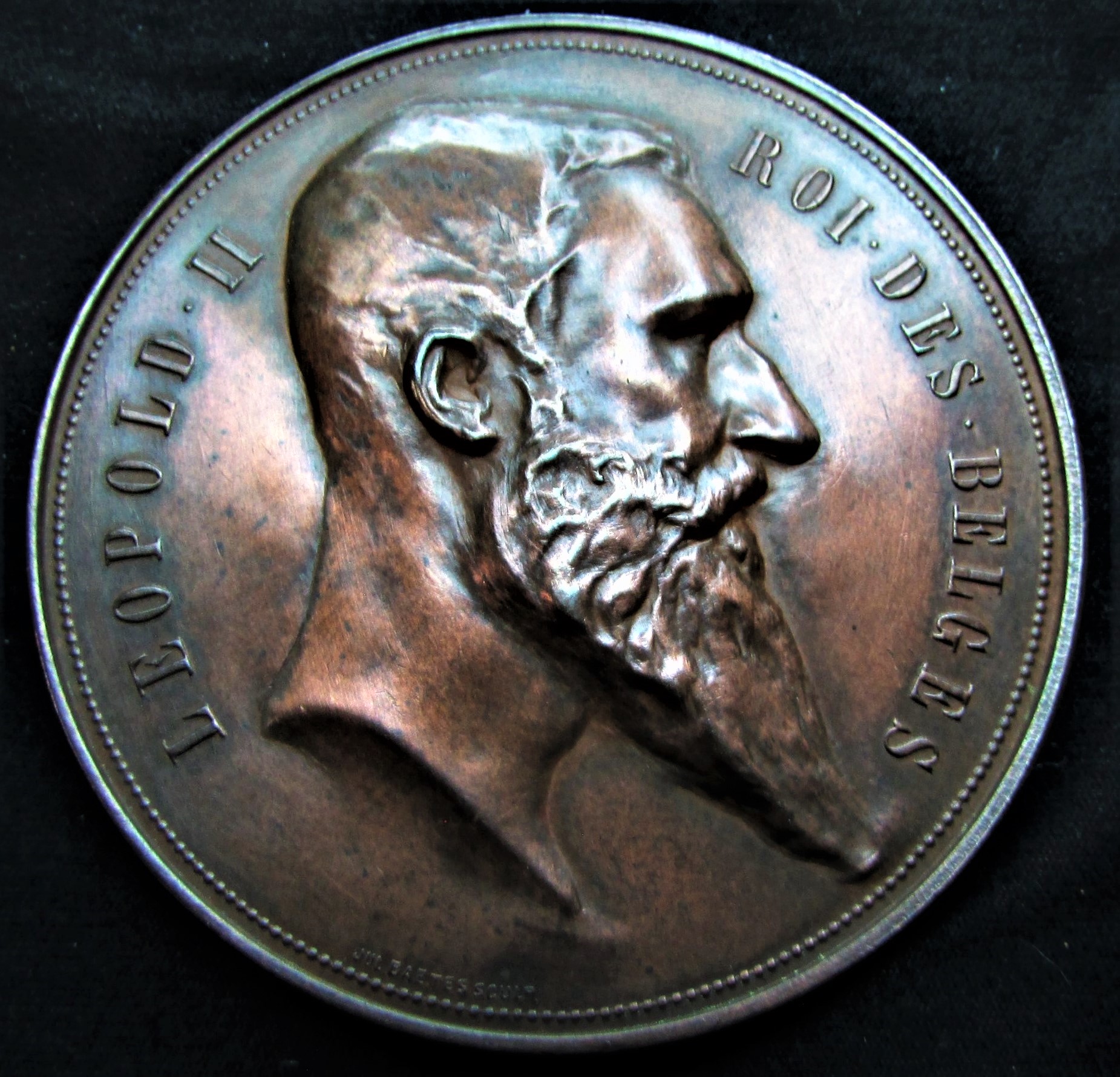 1894 Belgian Antwerp Exposition - Universelle D.Anverse  Leopold II - obverse.JPG