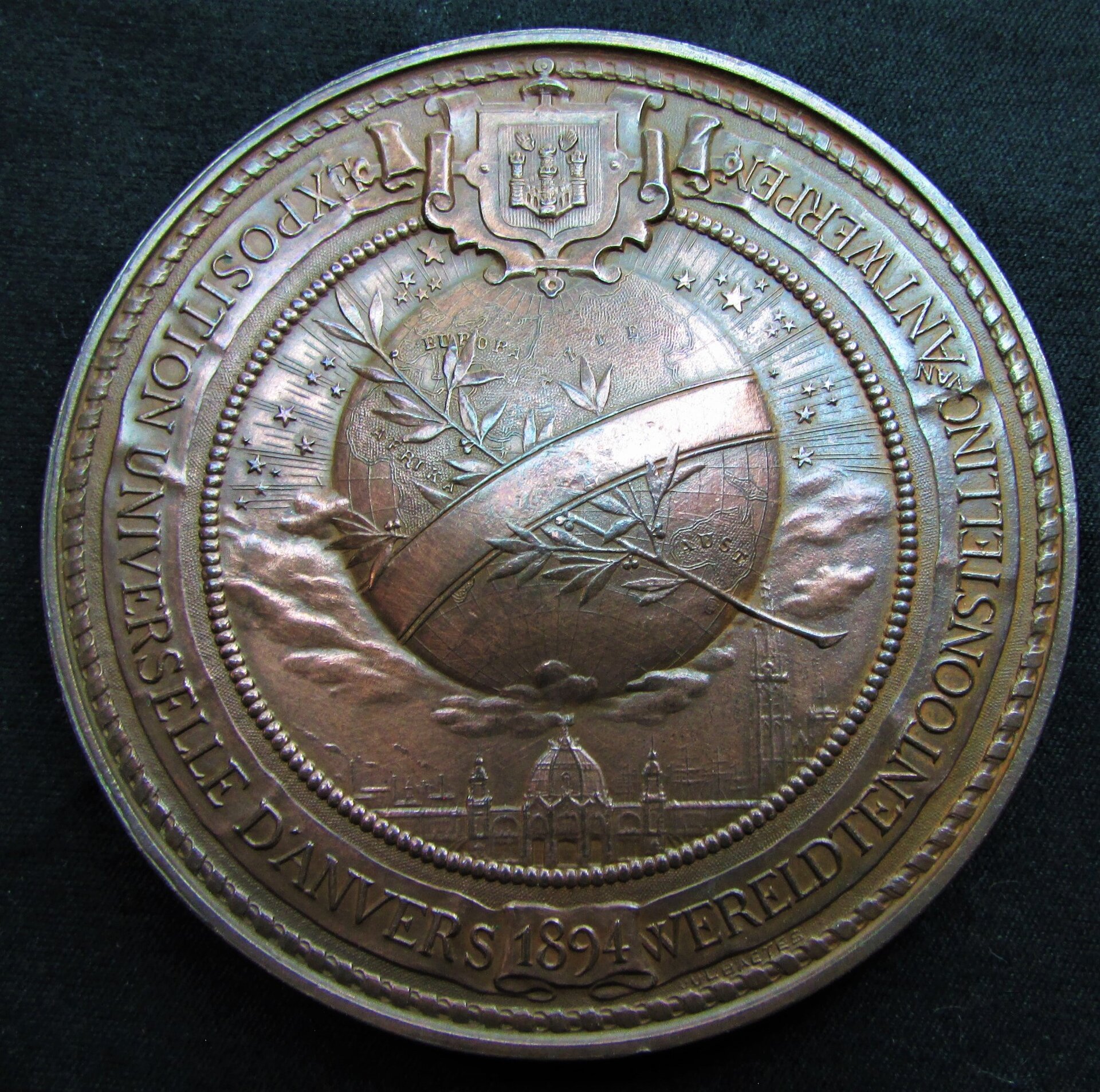 1894 Belgian Antwerp Exposition - Universelle D.Anverse  Leopold II - reverse.JPG