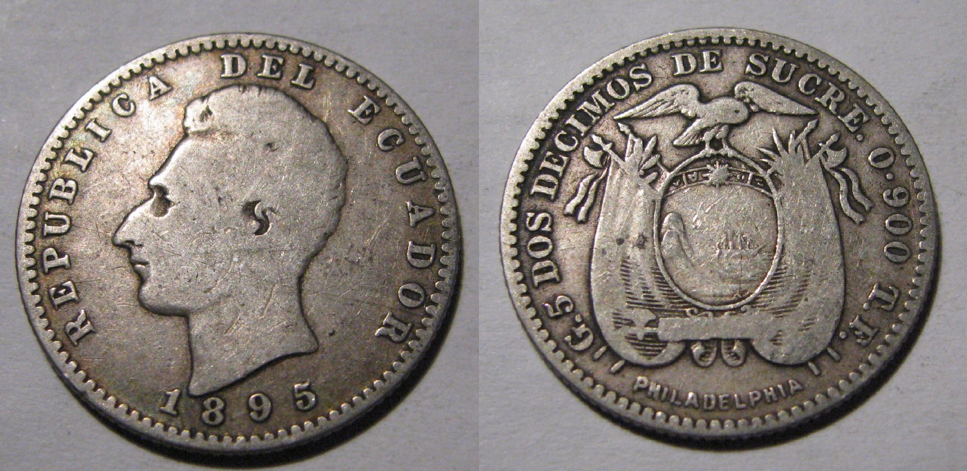 1895 Ecuador 2 Decimos #2.jpg