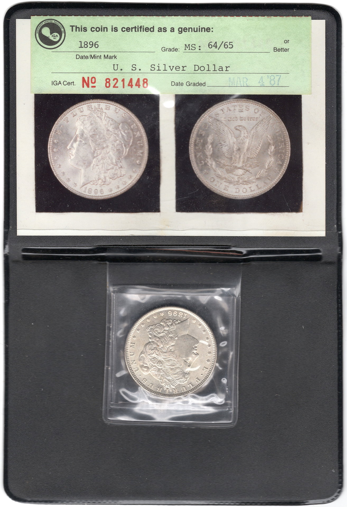 1896 Morgan Dollar IGA MS6465 - Inside.JPG