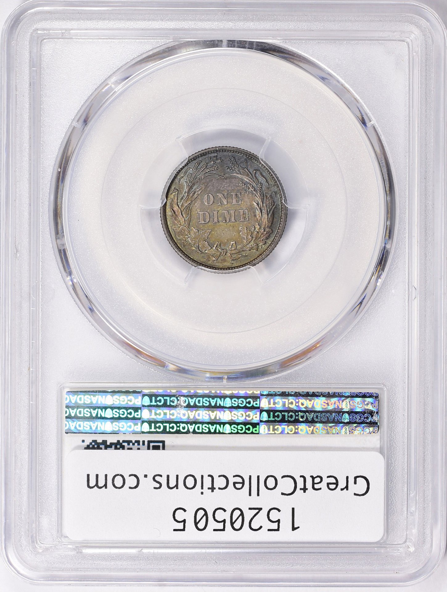 1898 10C DIMES - BARBER LIBERTY HEAD PCGS MS64 84255442 CAC GC Rev Slab.jpg
