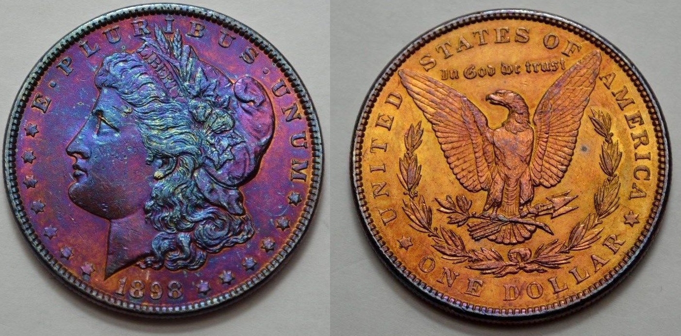 1898-P Morgan $ Toned $51.52 + $3.5 282999467478 gold-coins 25461.jpg