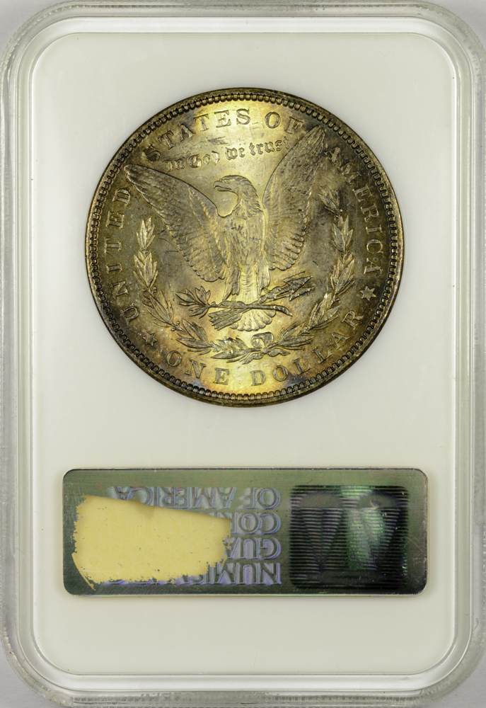 1898 SILVER DOLLAR - MORGAN LIBERTY HEAD NGC MS 63, CAC green! $1 Rev Slab.jpg