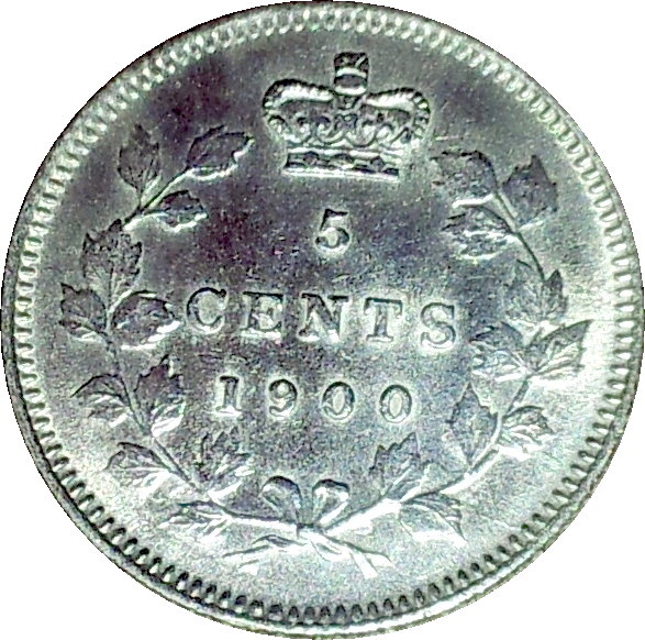 1900 Canada Five Cents Small Date Oval 0 Rev.JPG
