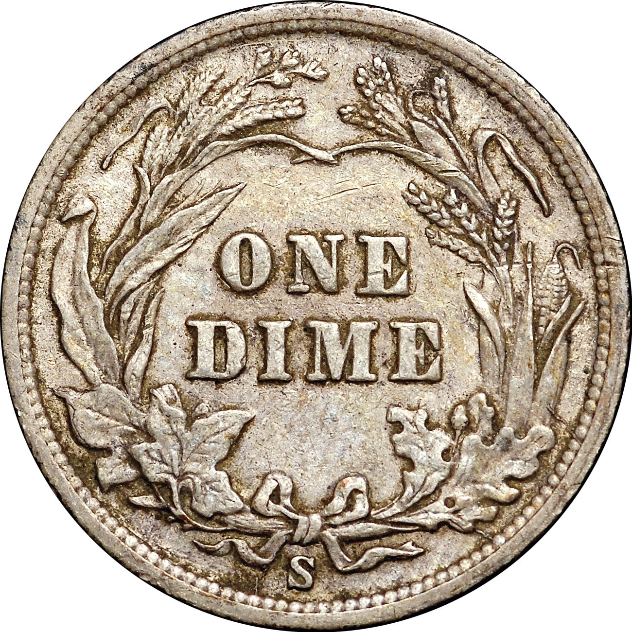 1900-s 10c Rev closeup AU58 CAC HA.jpg