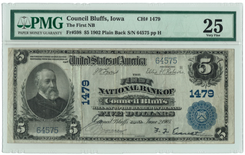 1902 $5 National Bank Note Council Bluffs Iowa.PNG