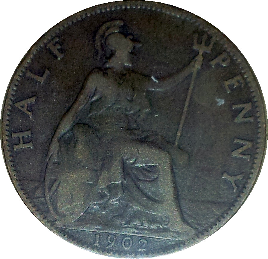 1902 Great Britain Half Penny Rev.JPG