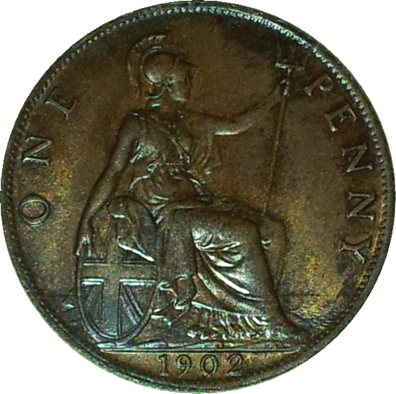 1902 Great Britain Penny Rev High Sea Level.JPG
