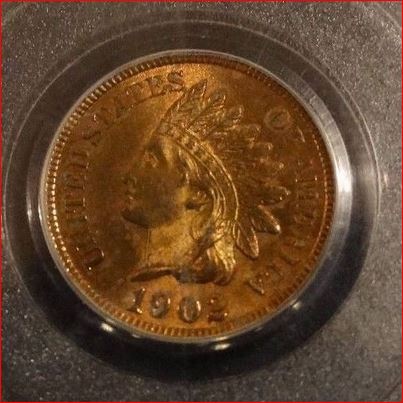 1902 Indian Penny PCGS MS64RB Obverse.JPG
