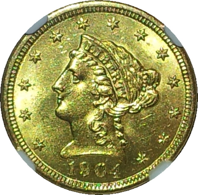 1904 USA Quarter Eagle (Coronet Head) Obv MS62.JPG