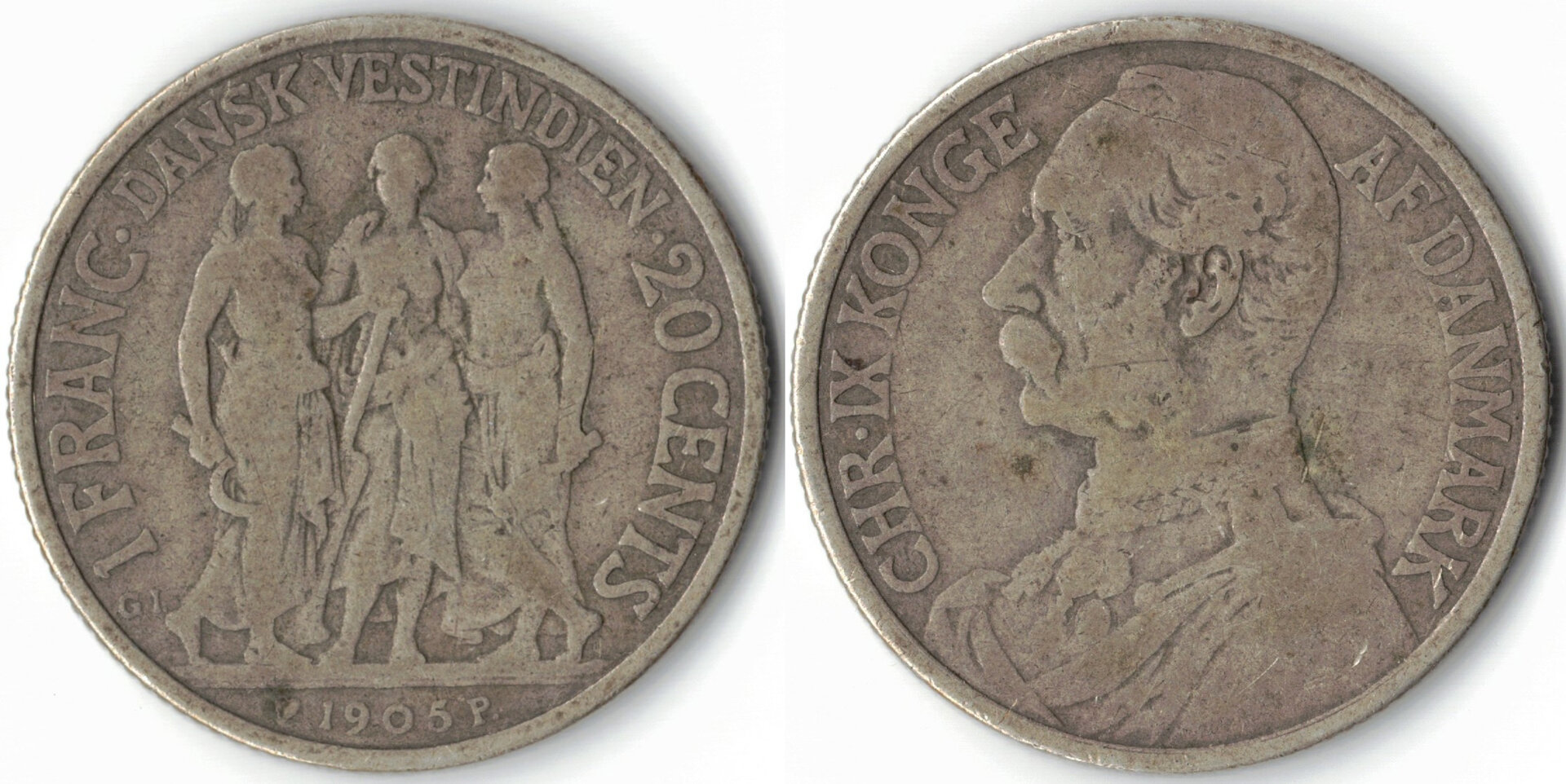 1905 Danish West Indies 20 Cents Combined.jpg