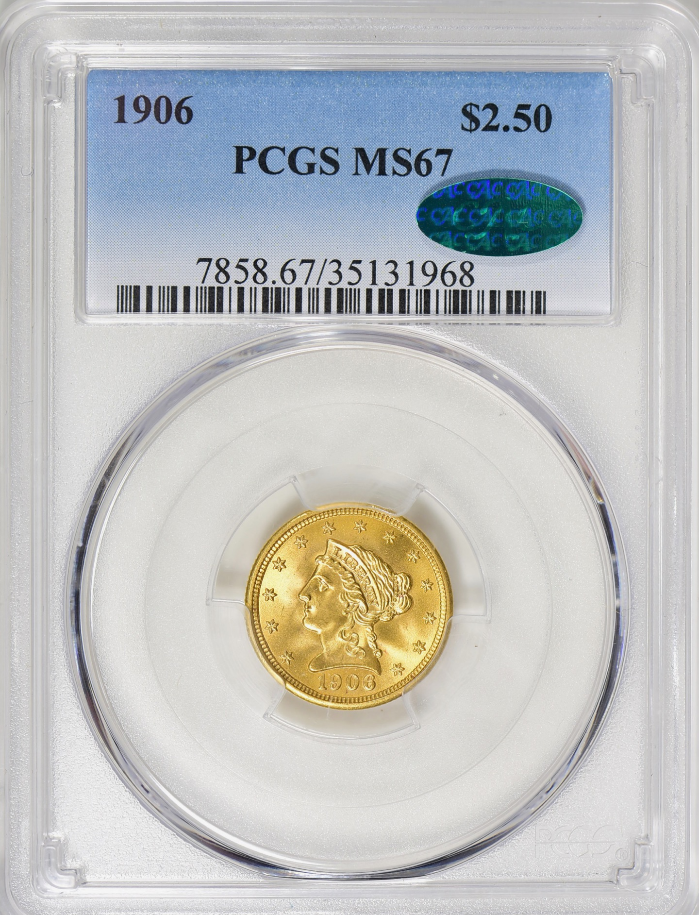1906 $2.50 Liberty Quarter Eagle MS67 CAC.png