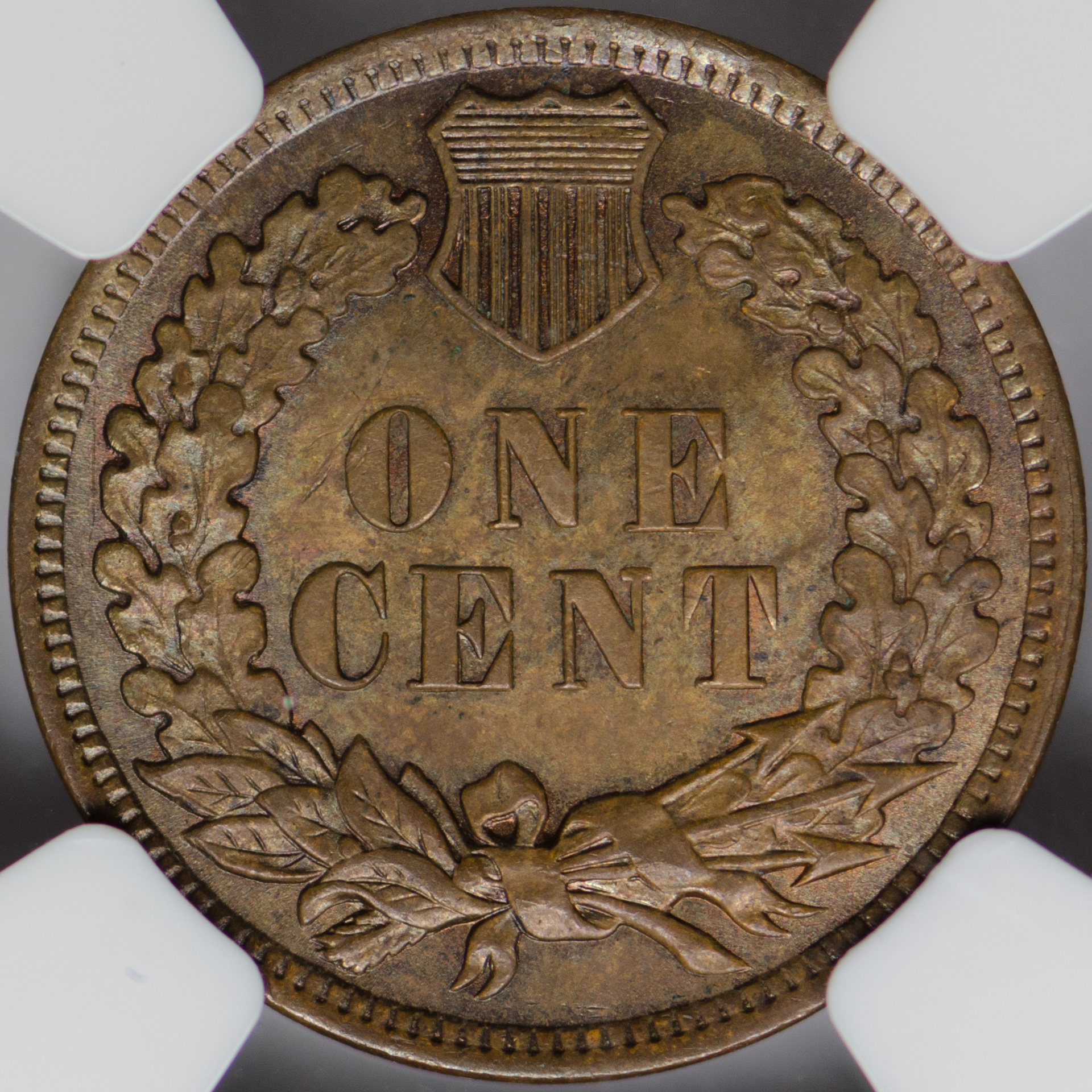 1907 1C CENT - INDIAN HEAD, BRONZE NGC MS63BROWN 2554381-002 CAC Rev Closeup.jpg