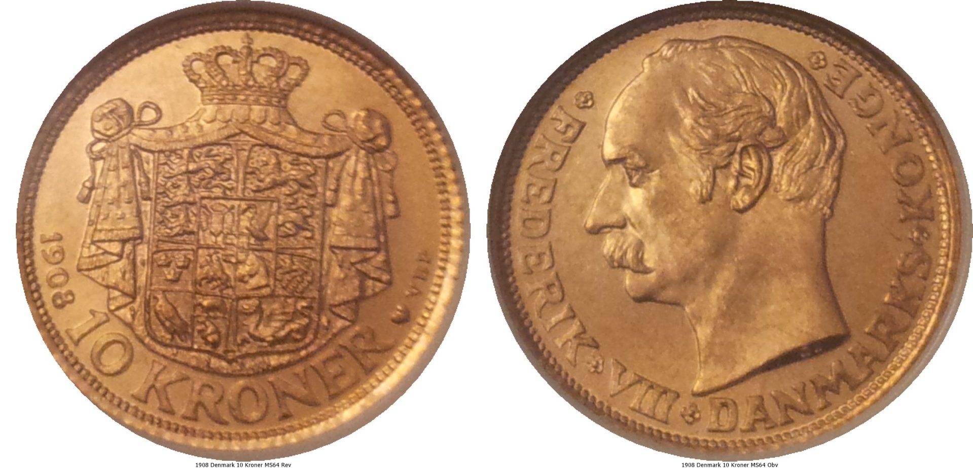 1908 Denmark 10 Kroner MS64 Rev-tile.jpg