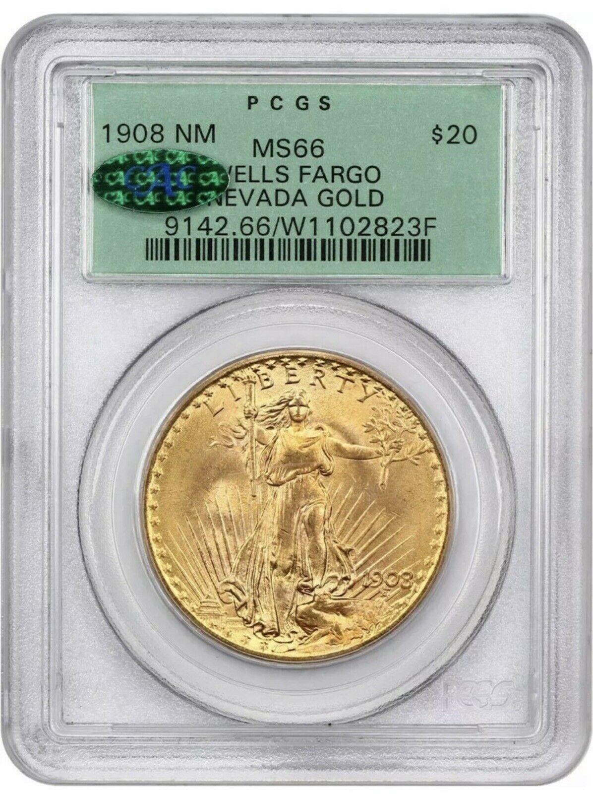 1908 NM Saint MS66 CAC WFH.jpg