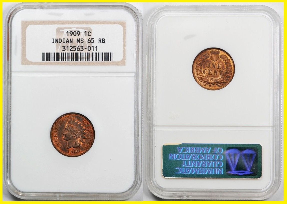 1909 Indian Head Cent NGC Ms 65  Red Brown Original US $195.00.jpg