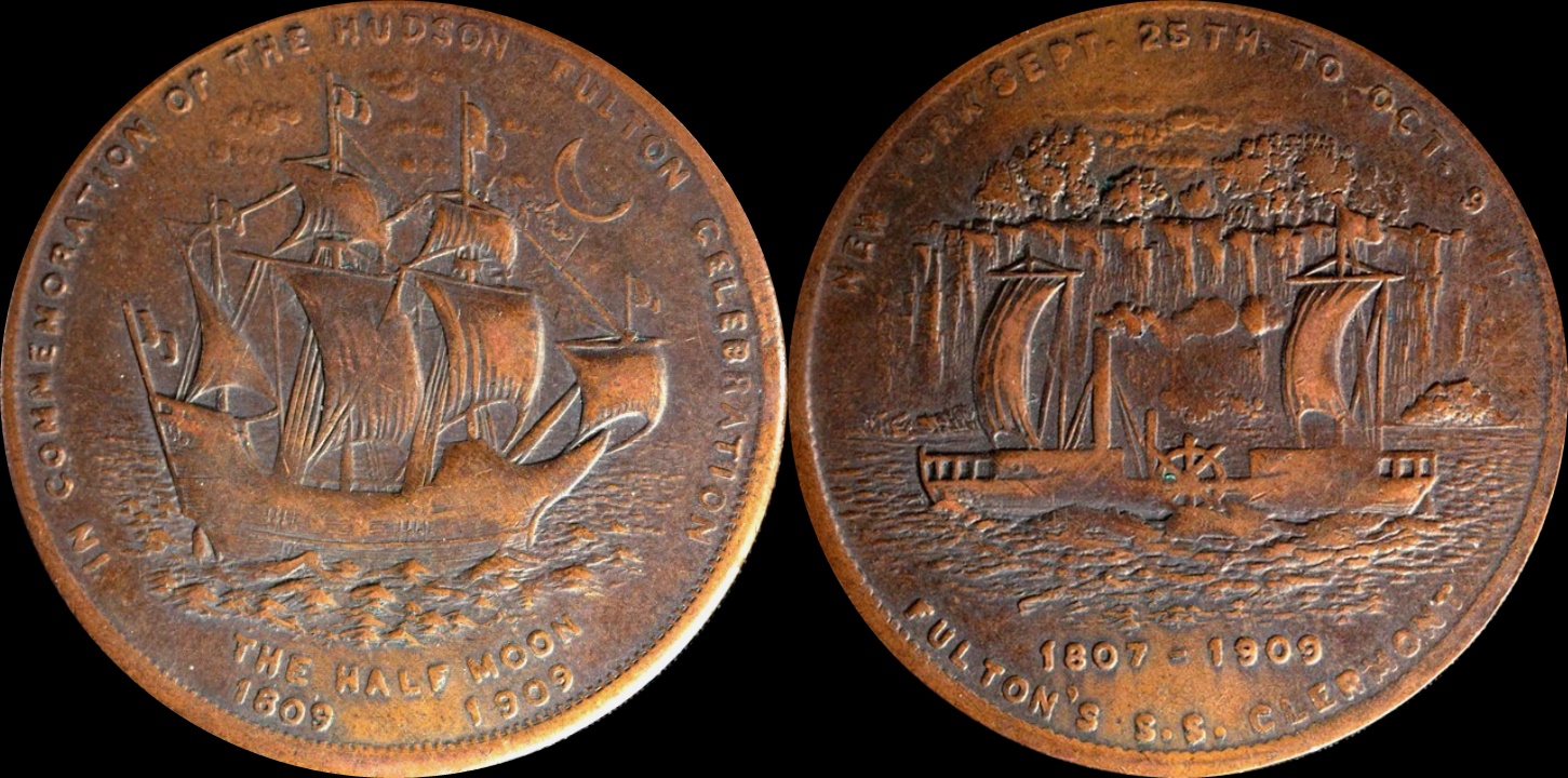 1909 Medal HK-384, Hudson-Fulton Celebration, So-Called Dollar 1S-horz.jpg