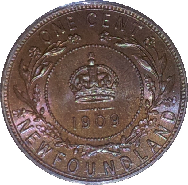 1909 Newfoundland Large Cent Rev.JPG