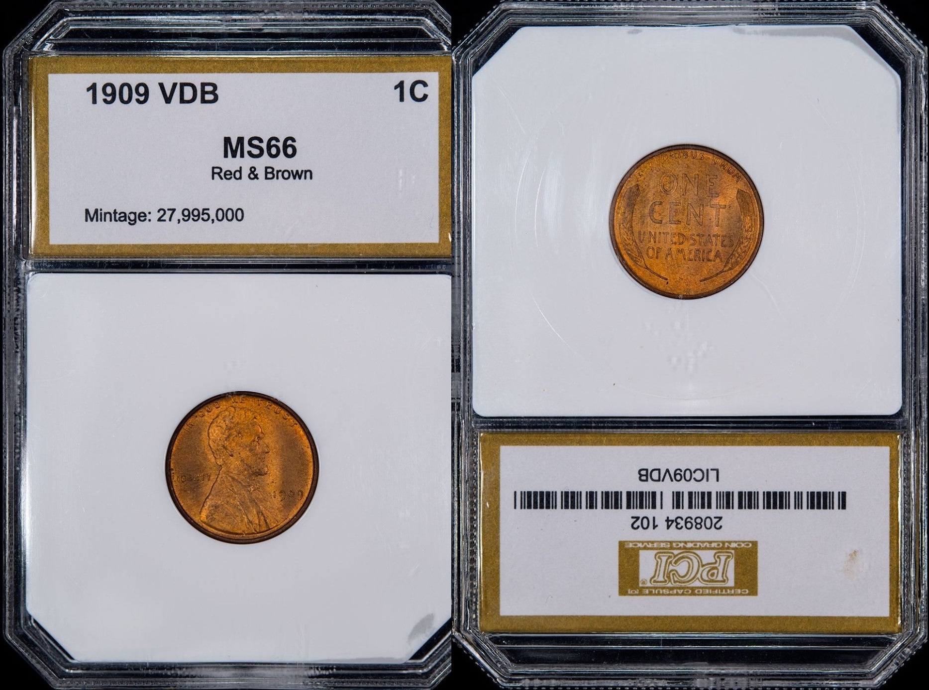 1909-VDB Lincoln Cent Old PCI Holder Ms-66 $49.+ $1.25  232766206437  jtlee321571  Red-Brown (1).jpg