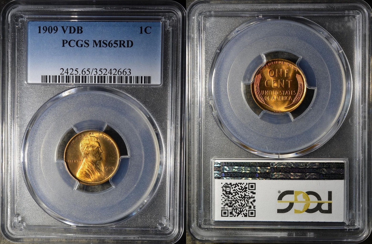 1909 VDB PCGS Ms-65 Red Lincoln Cent Nice Unc Gem.jpg