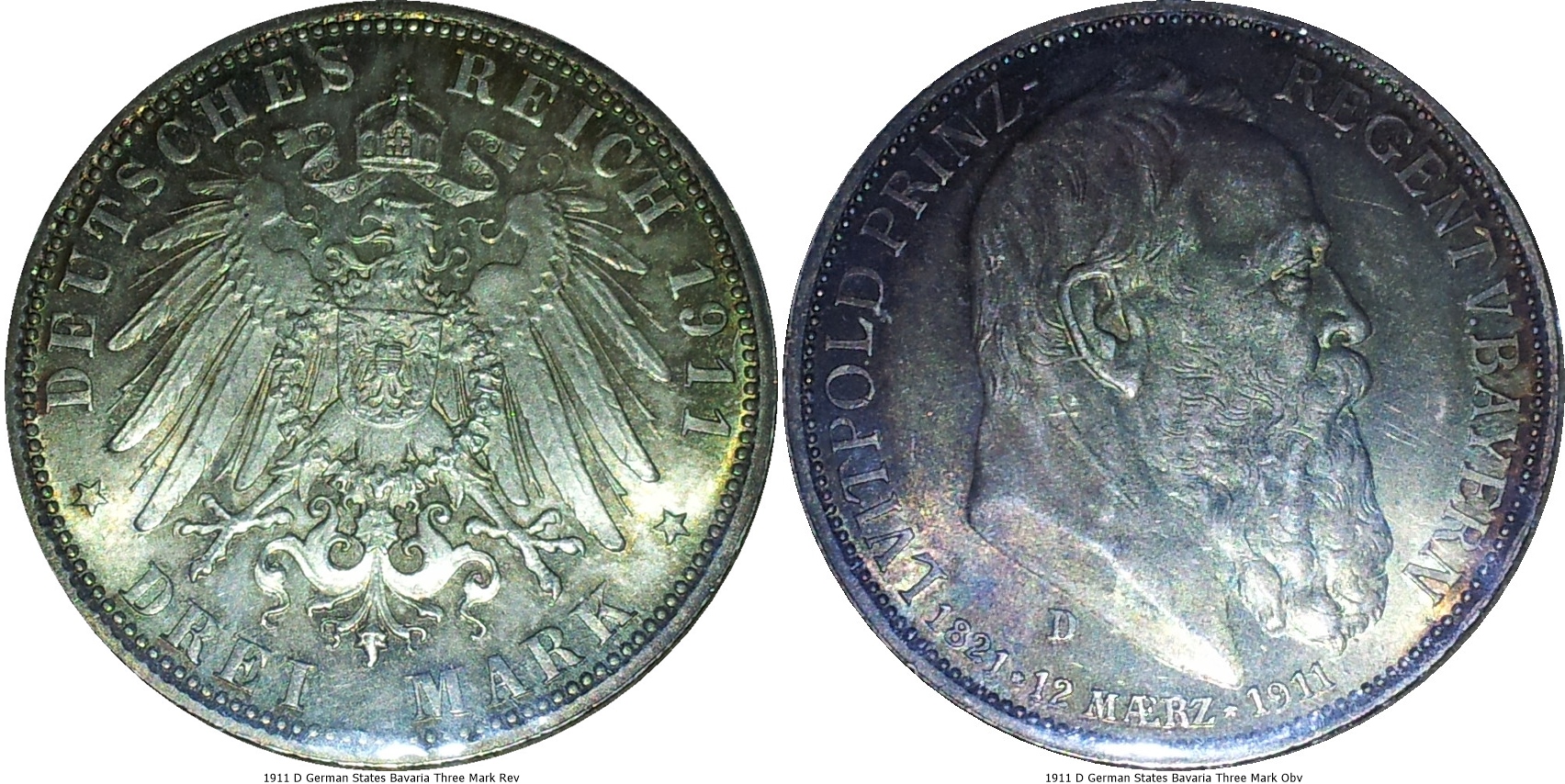 1911 D German States Bavaria Three Mark -tile.jpg