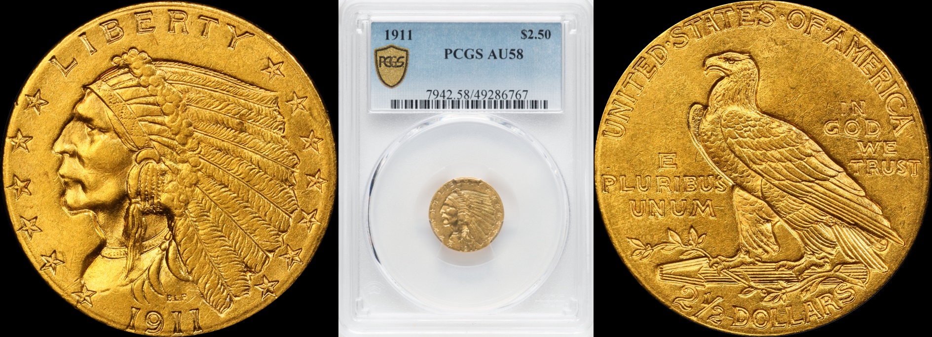 1911 Quarter Eagle PCGS AU58  1-horz.jpg