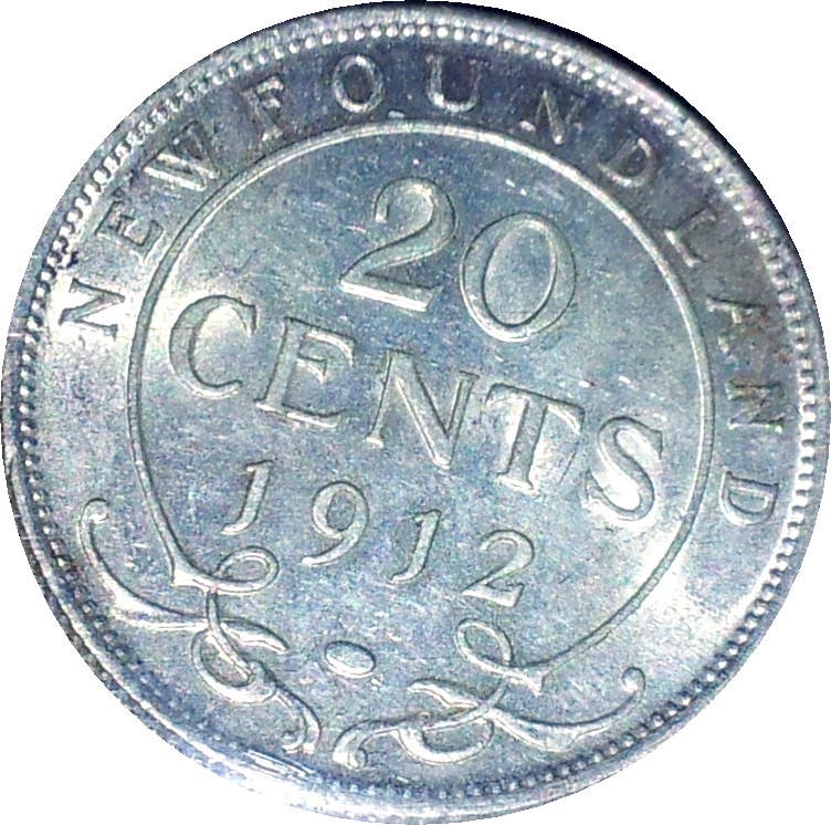 1912 Newfoundland Twenty Cent Rev.JPG