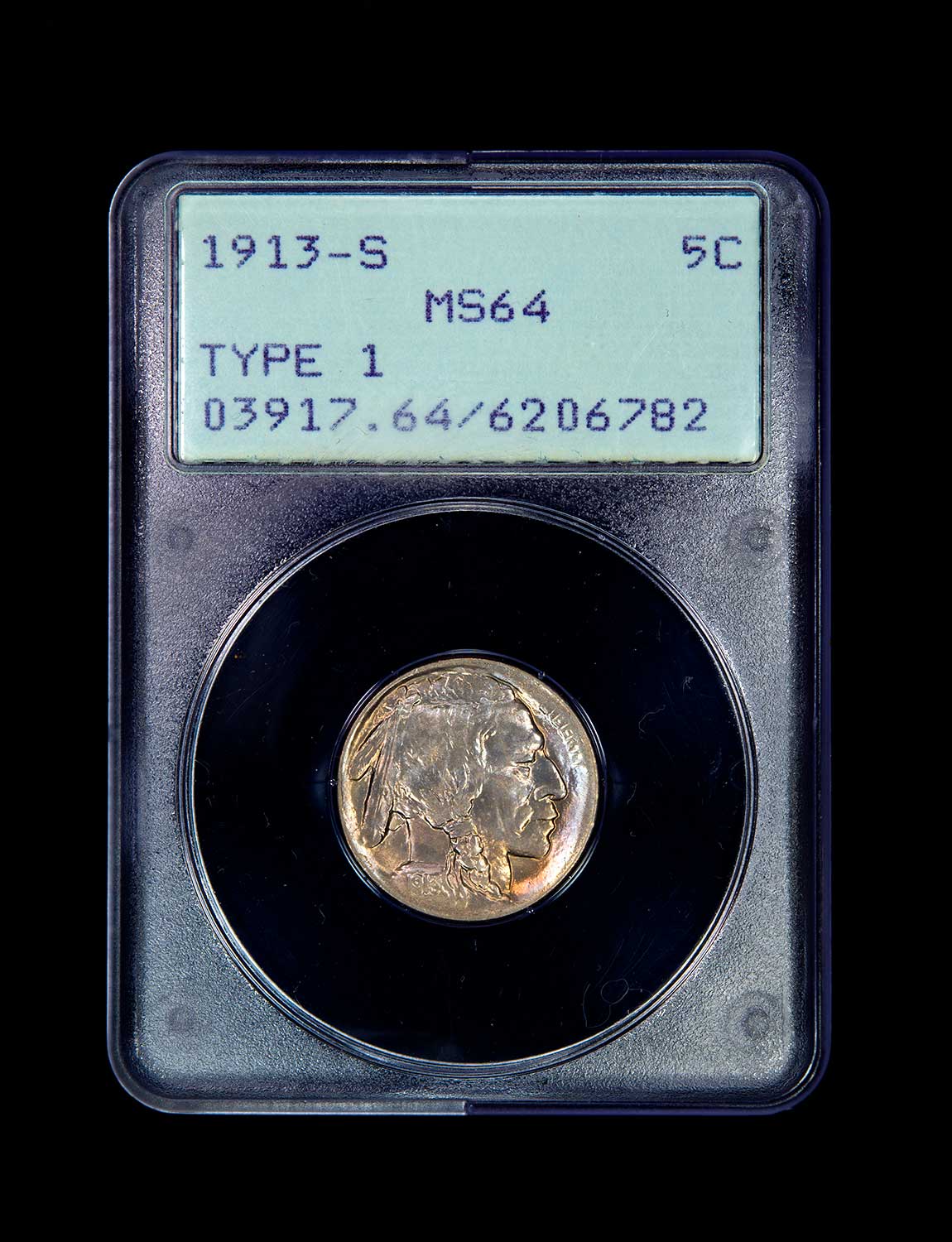 1913-S-T1-Buffalo-Nickel-PCGS-MS-64-Rattler-Slab-Front.jpg