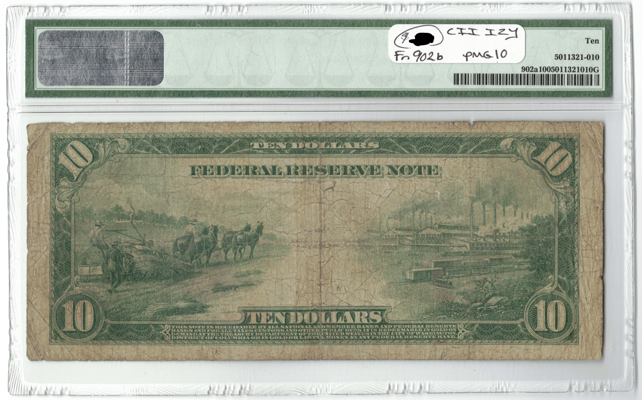 1914 $10 Federal Reserve Note Dallas TX Reverse Screenshot Modified.png