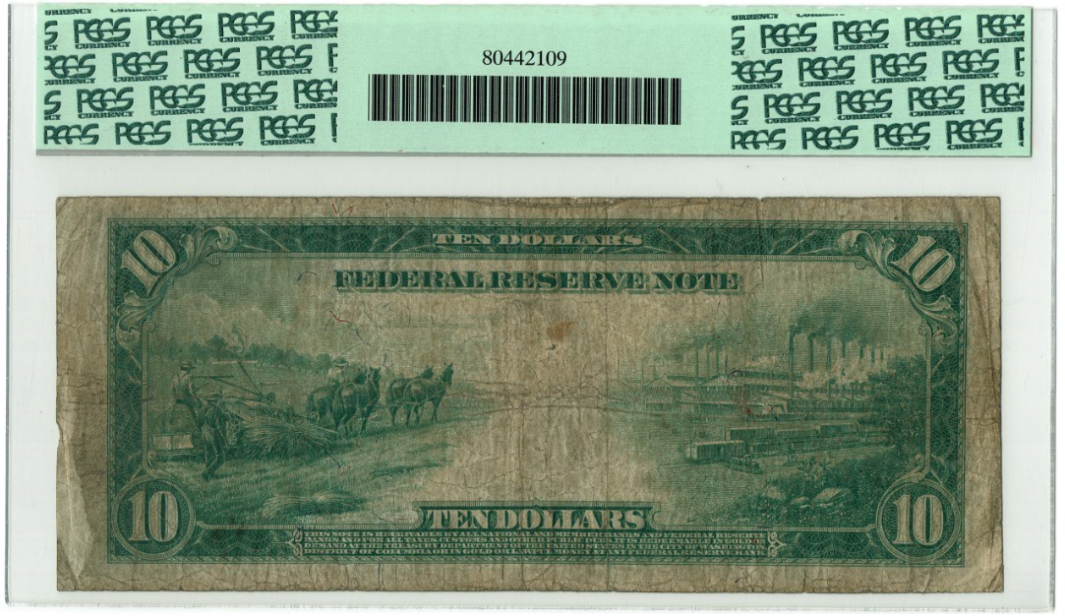 1914 $10 Federal Reserve Note Red Seal Reverse.PNG