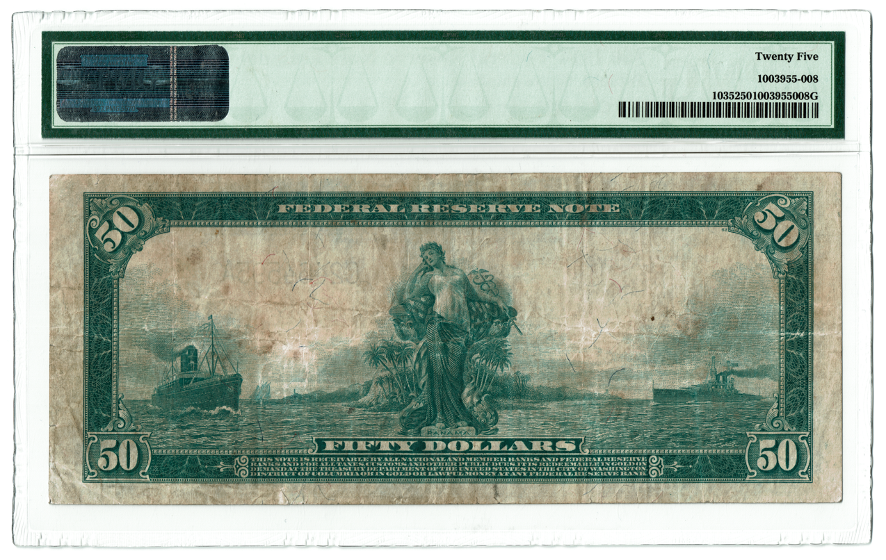 1914 $50 Federal Reserve Note (Philadelphia) Reverse.png