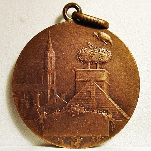 1914AlsaceWWIFrenchBronzePatrioticMedalREV.jpg