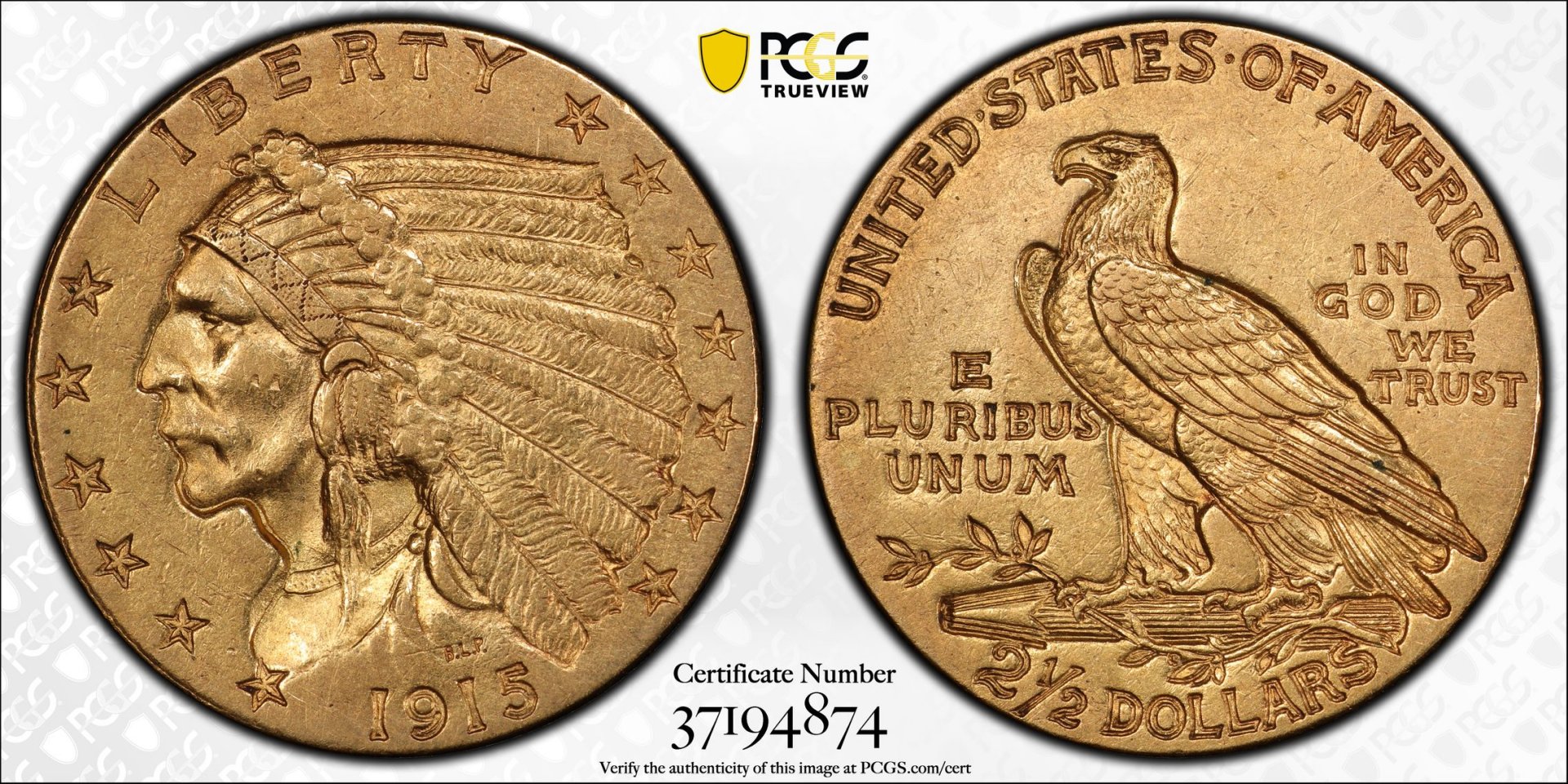 1915 $2.50 Gold Indian Head AU55 PCGS.jpg